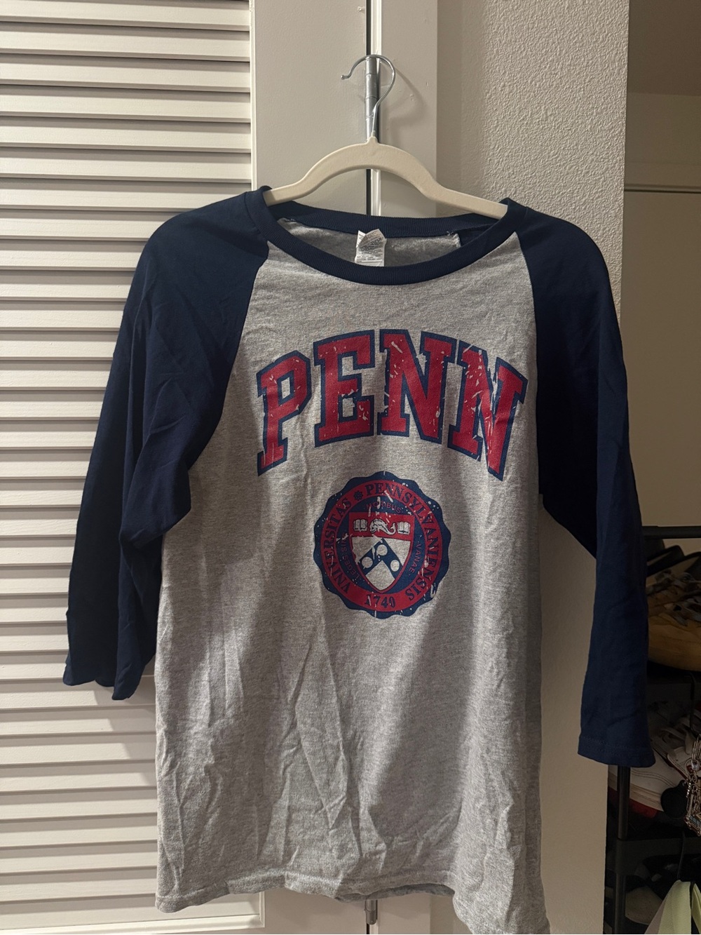 Vintage UPenn three quarter sleeve baseball tee